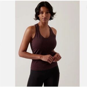 NWOT ATHLETA Momentum Seamless Racer Tank Spiced Cabernet Sparkle Size XS M16